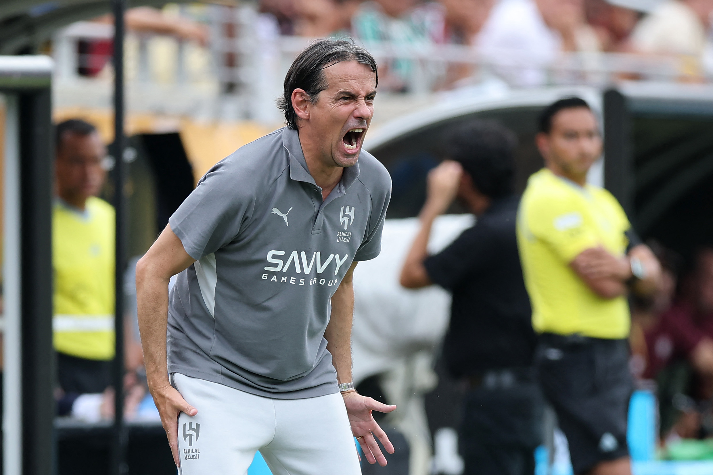 مدرب الهلال سيموني إينزاغي. (أ ف ب)