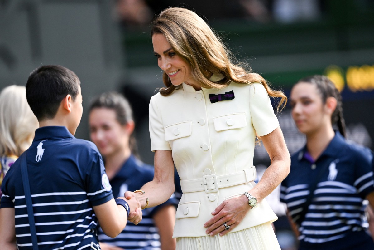 إسوارة كيت ميدلتون الجديدة في ويمبلدون 2025 (أ.ف.ب)