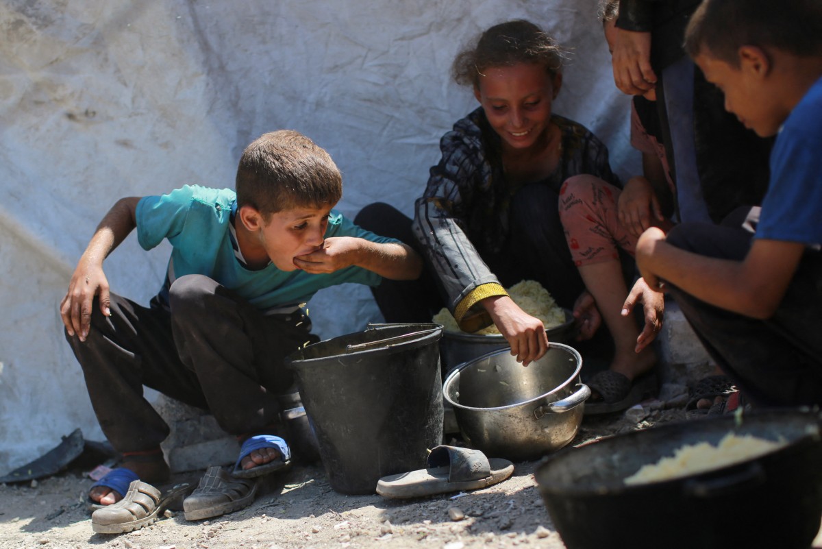 مجاعة في غزة. (أ ف ب)