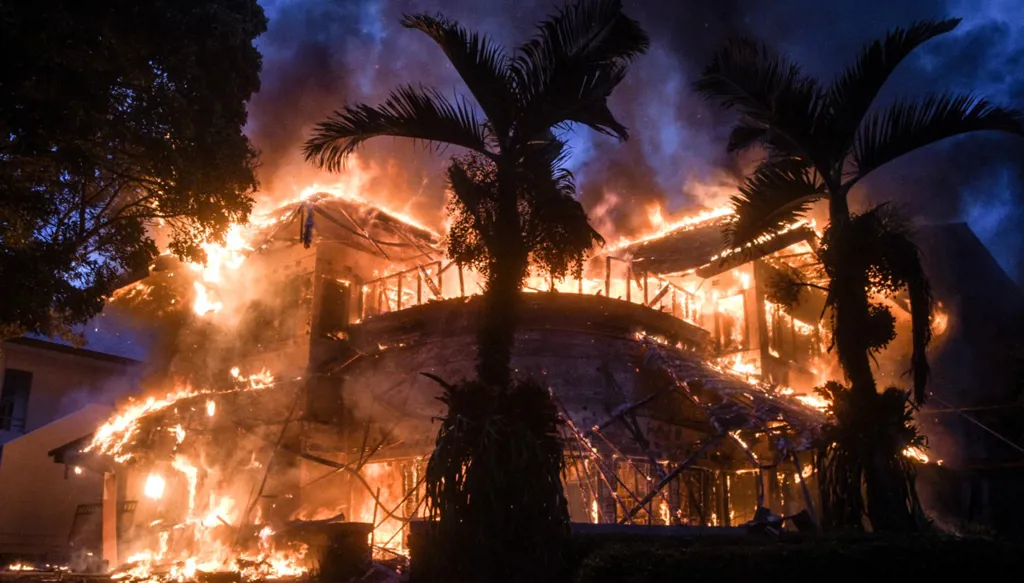 بالصور - مقتل 3 في احتجاجات عنيفة بإندونيسيا بعد دهس سائق دراجة