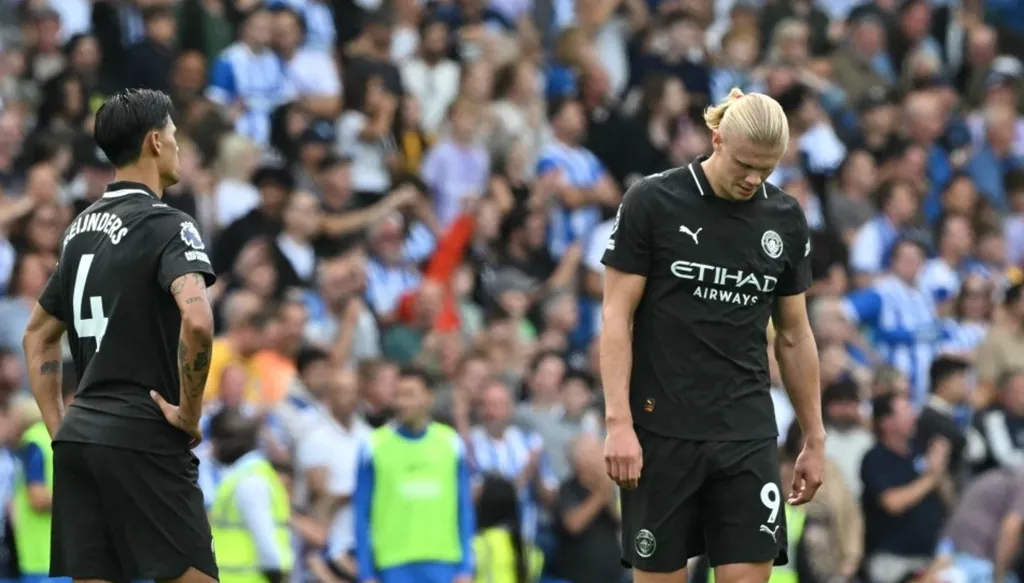 مانشستر سيتي يتلقى هزيمة جديدة بالدوري الإنكليزي أمام برايتون