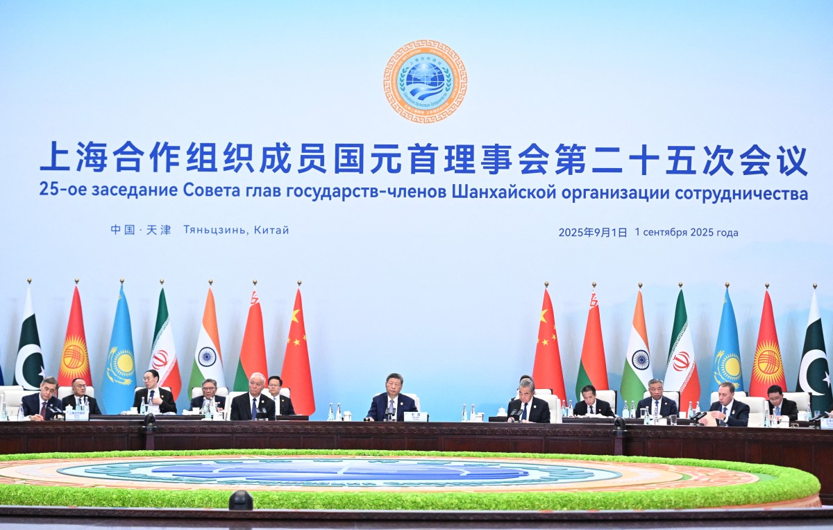 خلال قمة منظمة شنغهاي (أ ف ب).