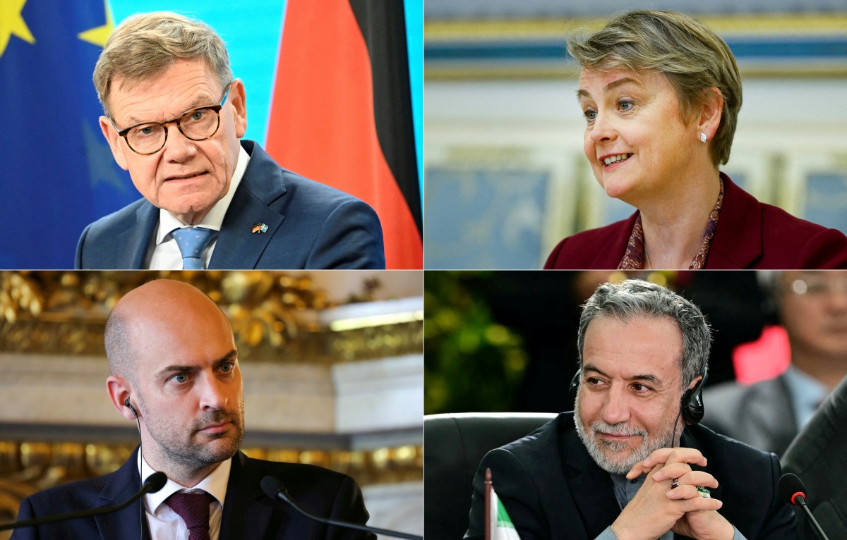 وزير الخارجية الألماني يتحدث عقب محادثات مع نظيره السويدي في برلين. (أ ف ب)
