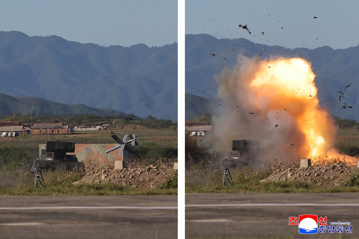 تدريبات عسكرية في كوريا الشمالية (أ ف ب).