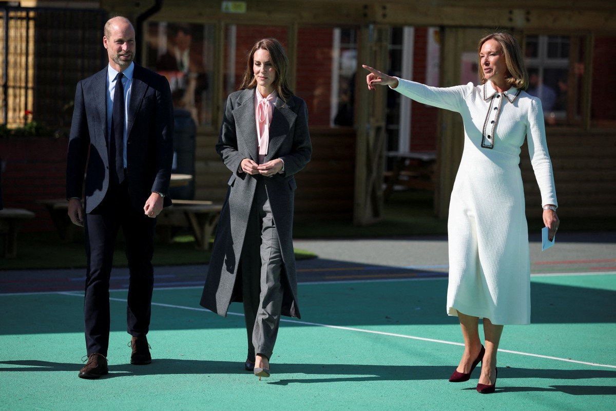 كيت ميدلتون والامير ويليام في زيارة إلى مدينة ساوثبورت (أ.ف.ب)