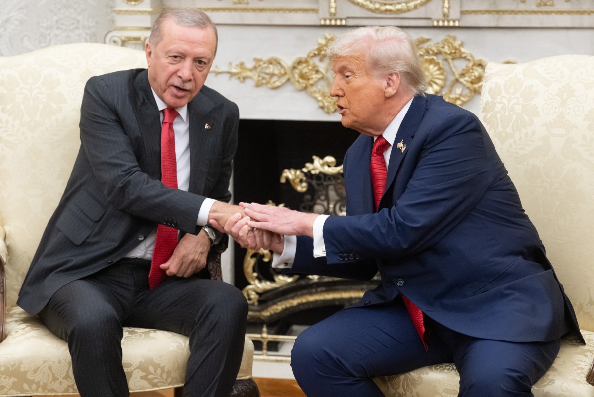 الرئيس الأميركي دونالد ترامب والرئيس التركي رجب طيب إردوغان﻿﻿. (أ ف ب)