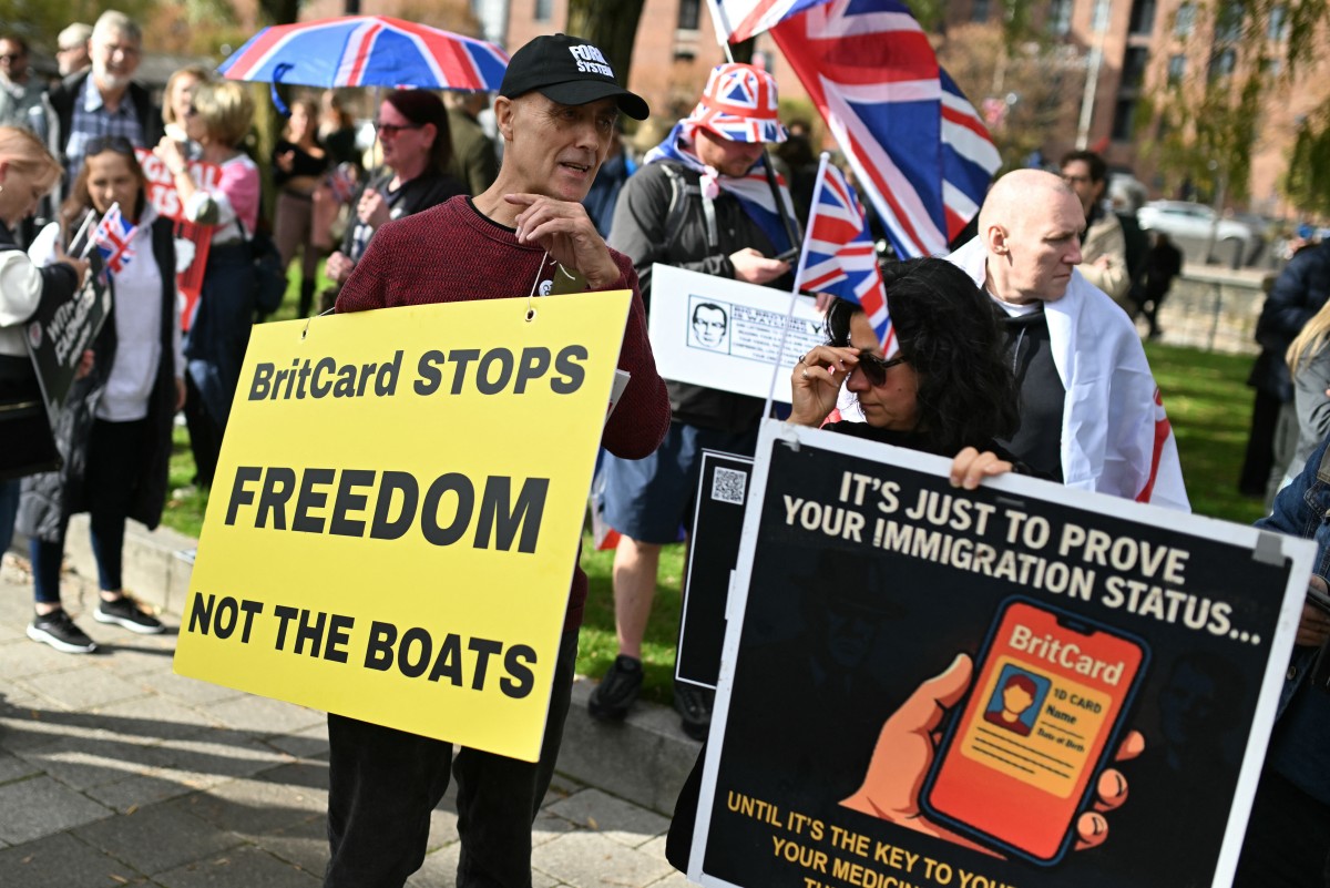 تظاهرة في بريطانيا (أ ف ب).