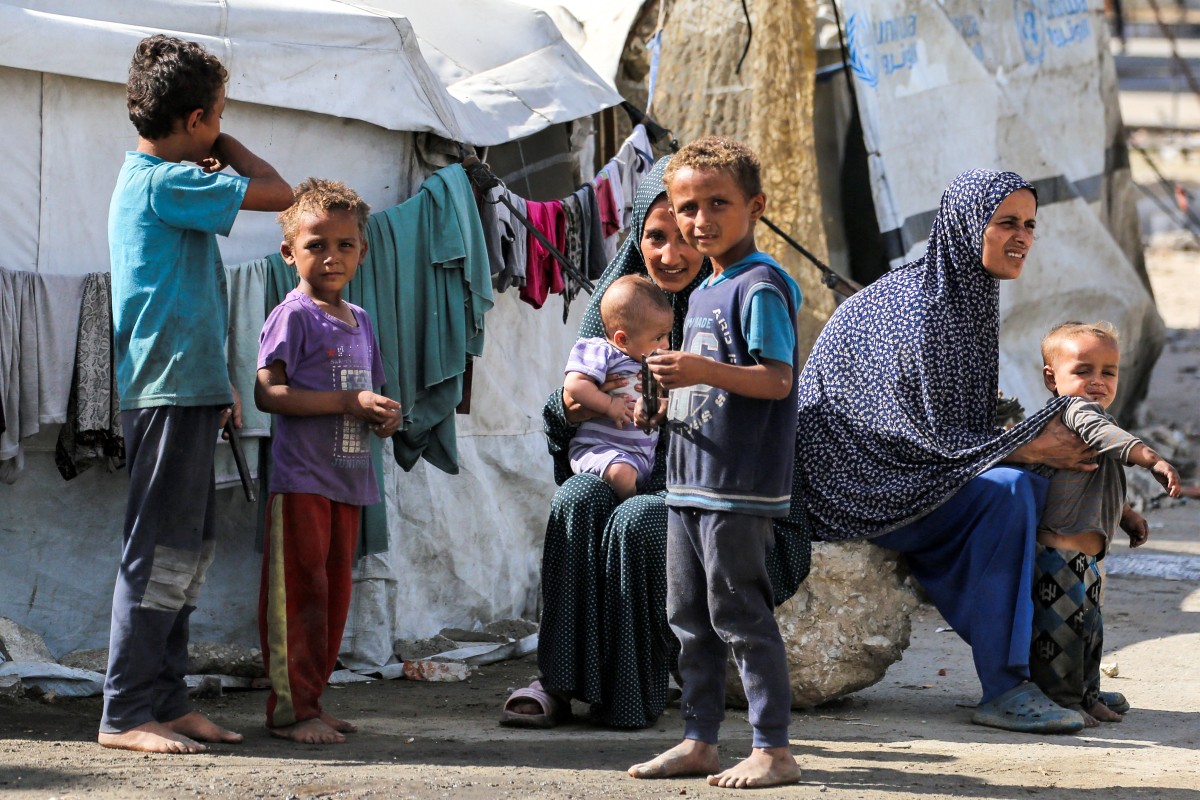 أطفال في غزة. (أ ف ب)