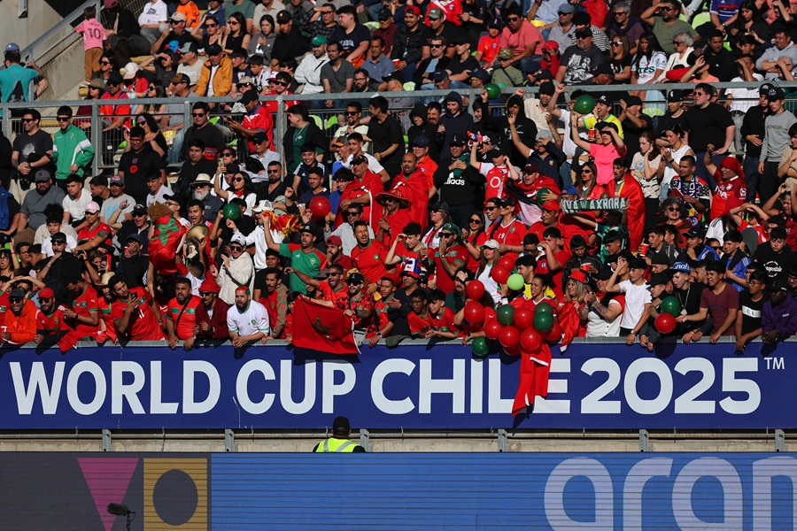 لاعبو المغرب. (أ ف ب)