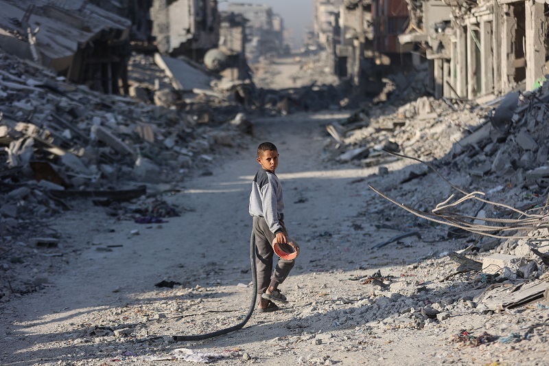 طفل فلسطيني في غزة (ا ف ب)