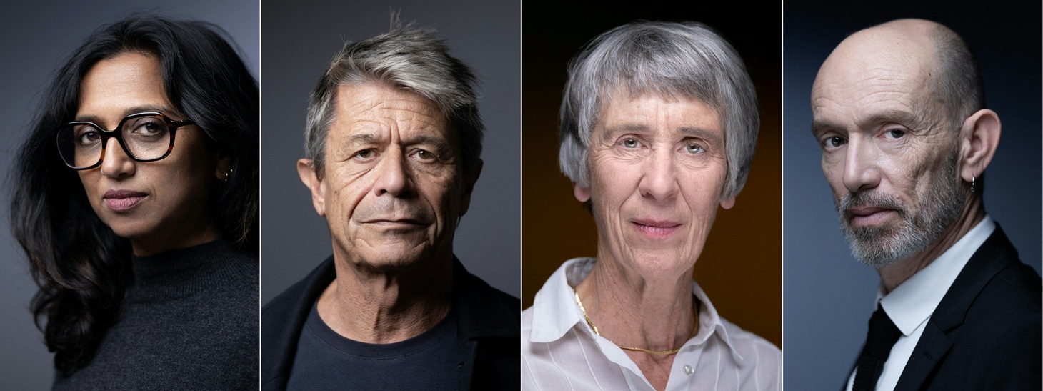 لوران موفينييه، إيمانويل كارير، ناتاشا أباناه، وكارولين لامارش. (أ ف ب)