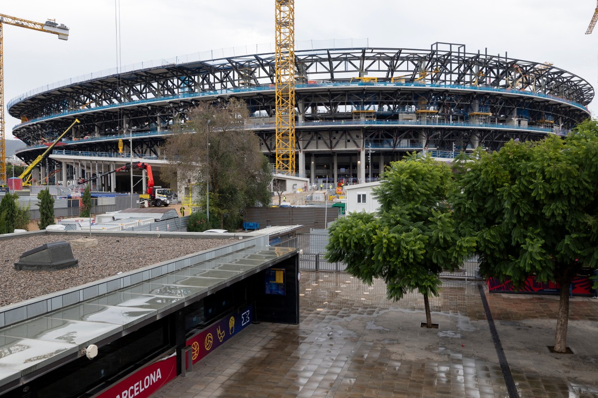 ملعب كامب نو التابع لنادي برشلونة لكرة القدم في برشلونة. (أ ف ب)