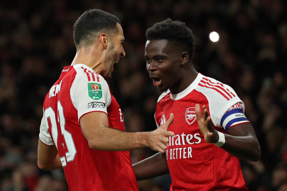 أرسنال يحلق في صدارة الدوري الإنكليزي. (أ ف ب)