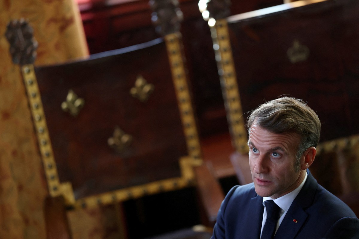 الرئيس الفرنسي إيمانويل ماكرون. (أ ف ب)