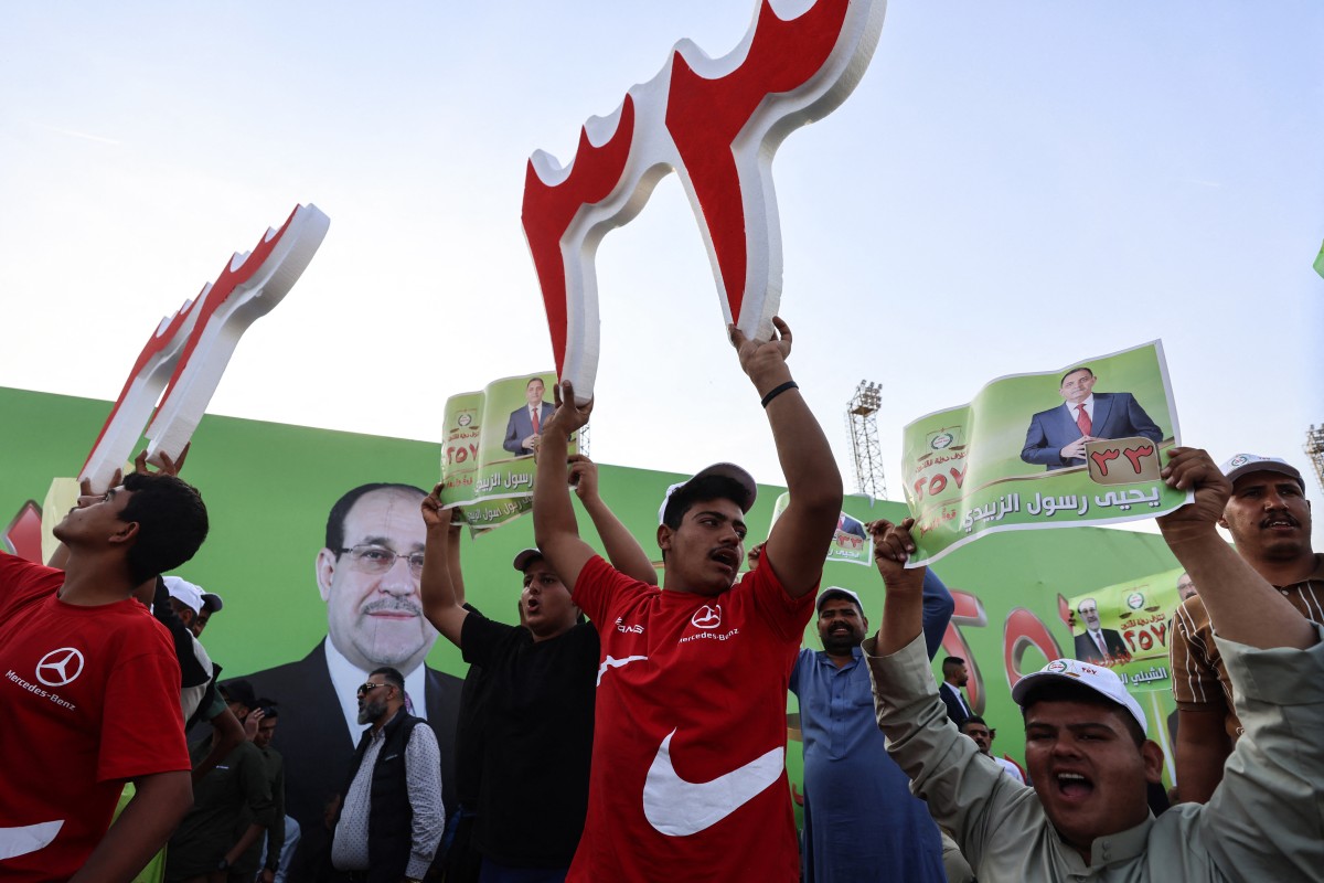 تجمع انتخابي في العراق.(أف ب)