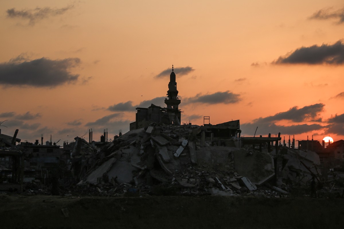 دمار في غزة. (أ ف ب)