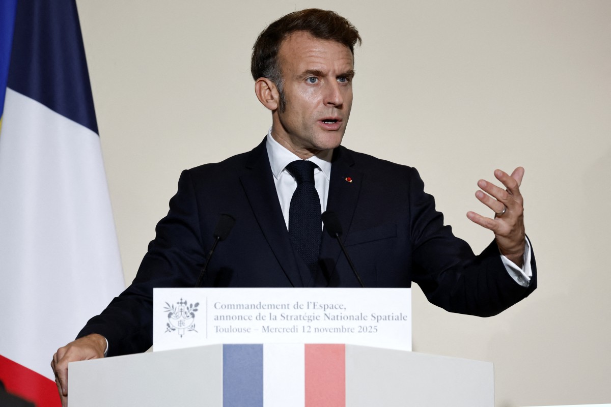 الرئيس الفرنسي إيمانويل ماكرون. (أ ف ب)