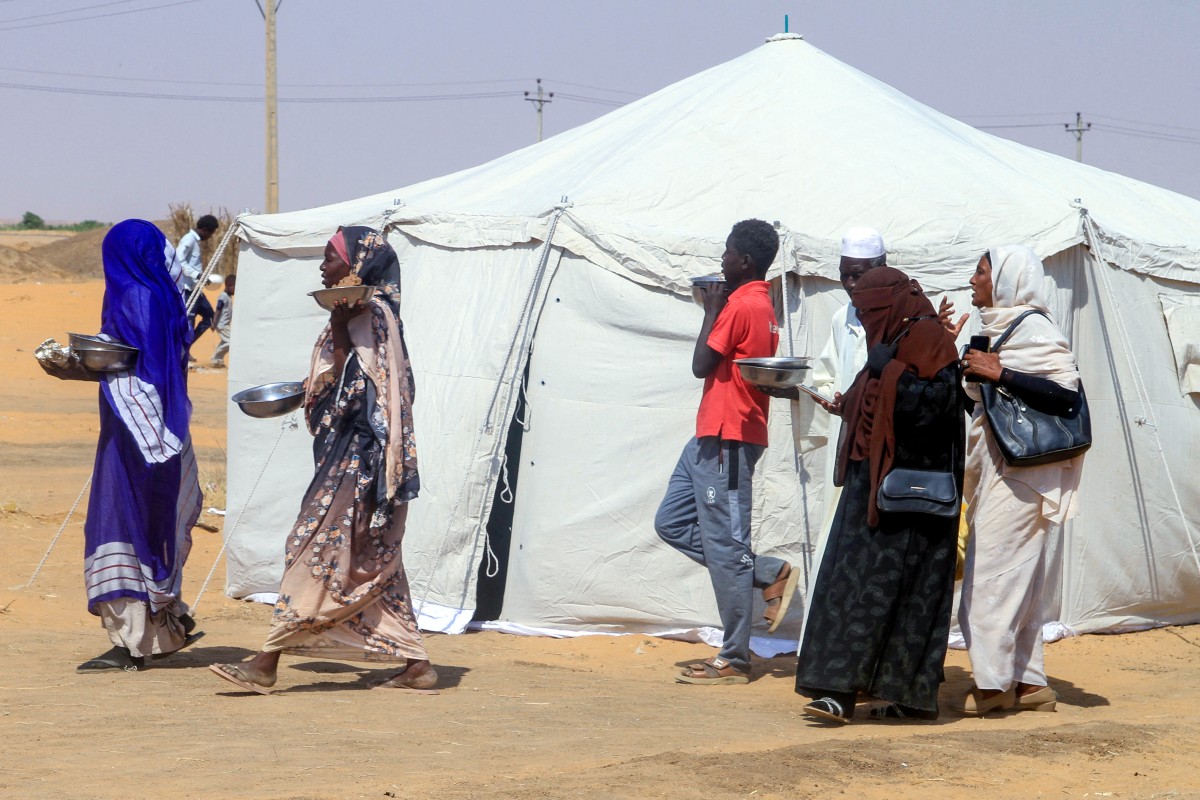 لاجئون سودانيون. (أ ف ب)