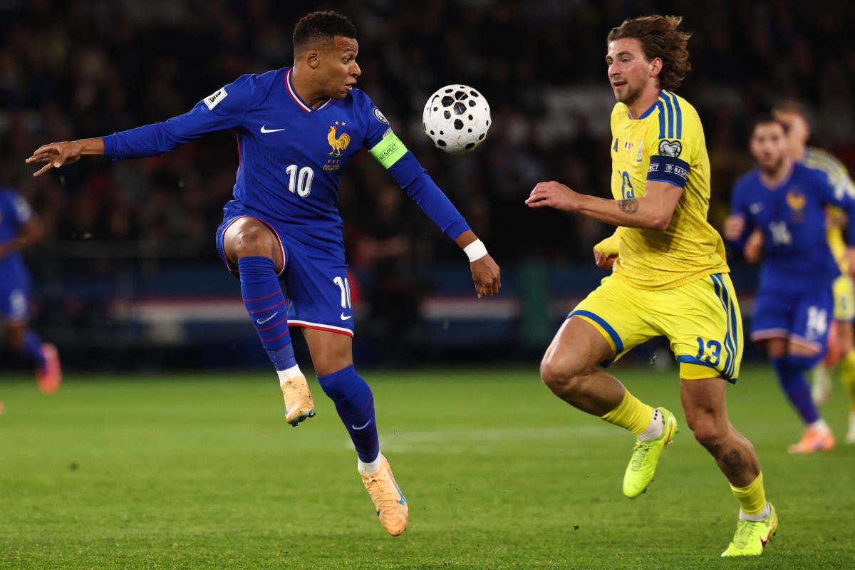 مبابي بمواجهة أوكرانيا. (أ ف ب)