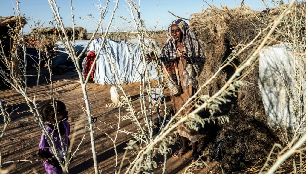 لاجئة سودانية. (أ ف ب)