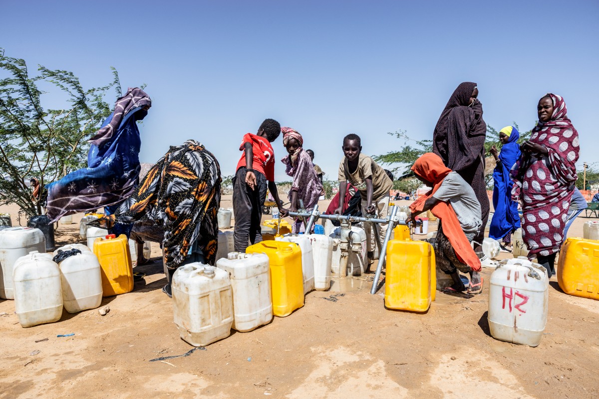 نازحون سودانيون. (أ ف ب)