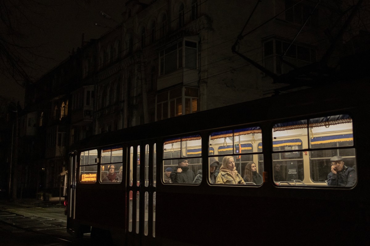 قطار في أوكرانيا. (أ ف ب)