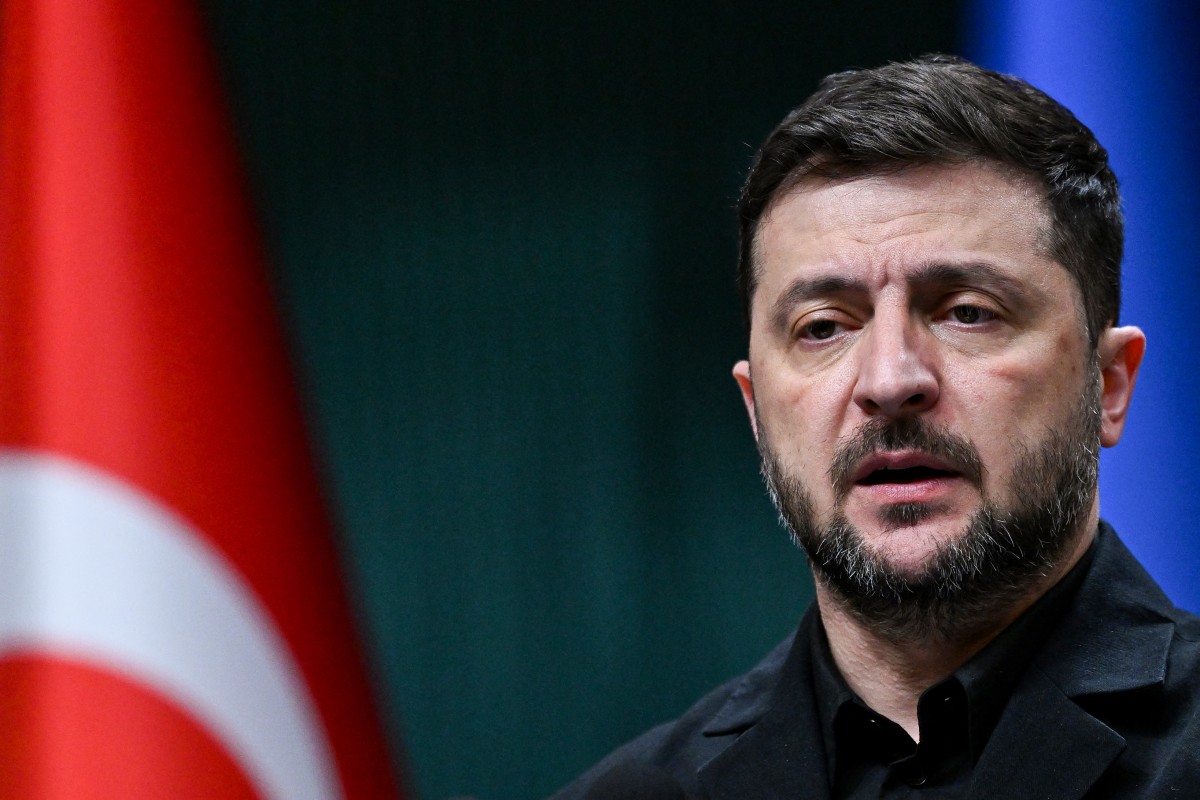 الرئيس الأوكراني فولوديمير زيلينسكي. (أ ف ب)