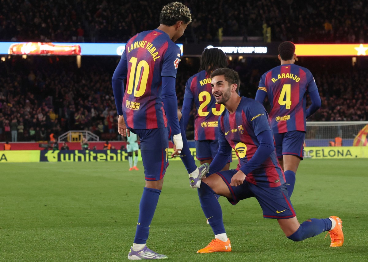 من مباراة برشلونة وأتلتيك بلباو في الدوري الإسباني. (أ ف ب)