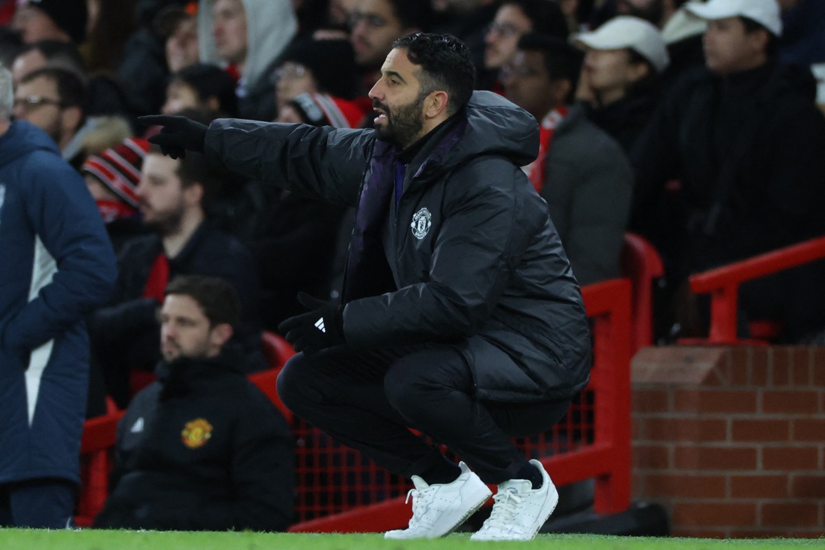 المدرب روبن أموريم. (أ ف ب)