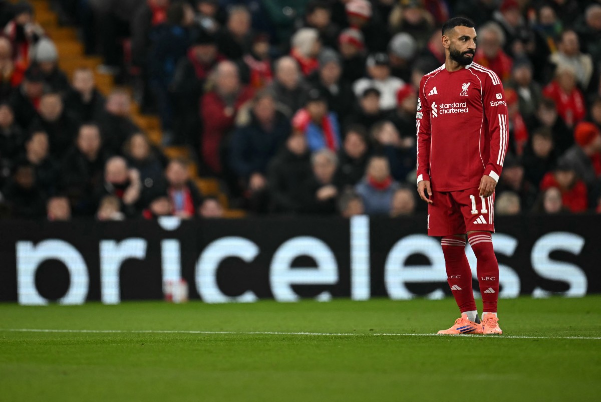 محمد صلاح مع ليفربول. (أ ف ب)