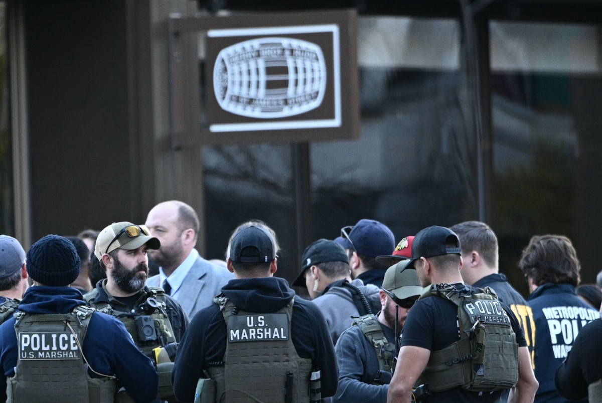 مكان الهجوم في واشنطن (أ ف ب).