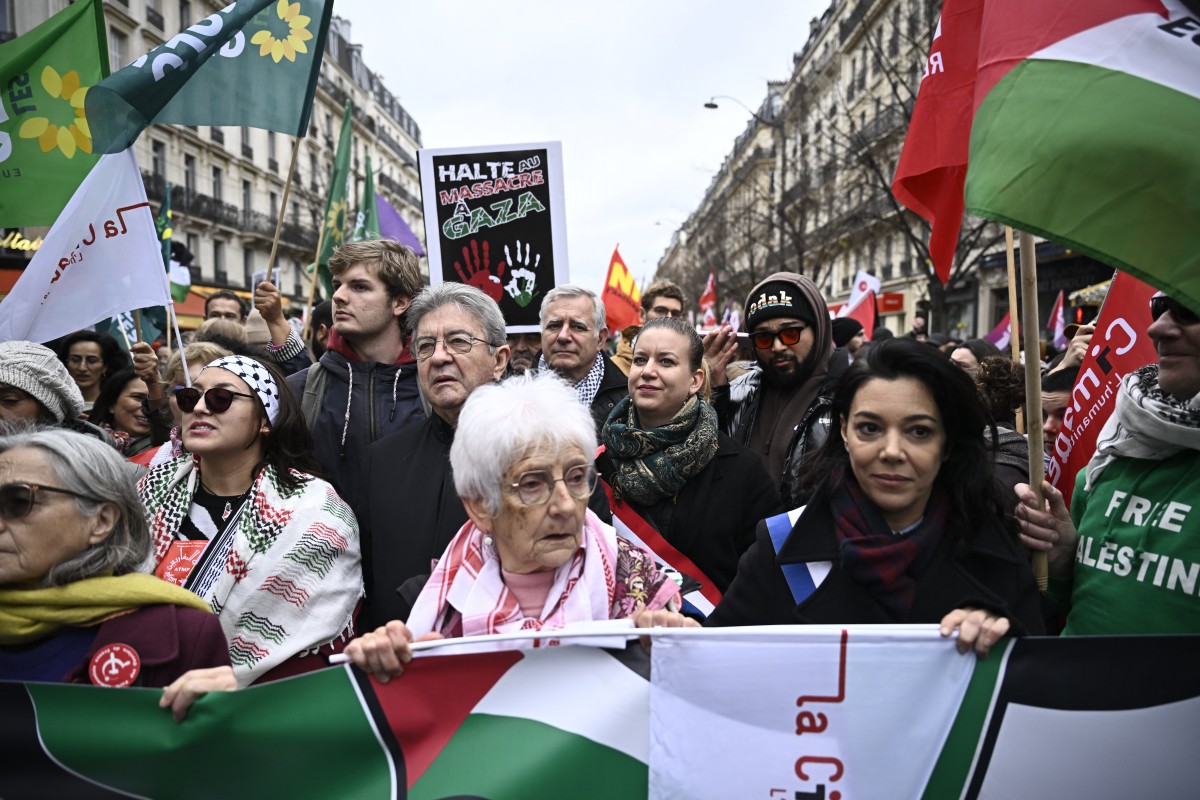 جانب من المسيرة (أ ف ب)