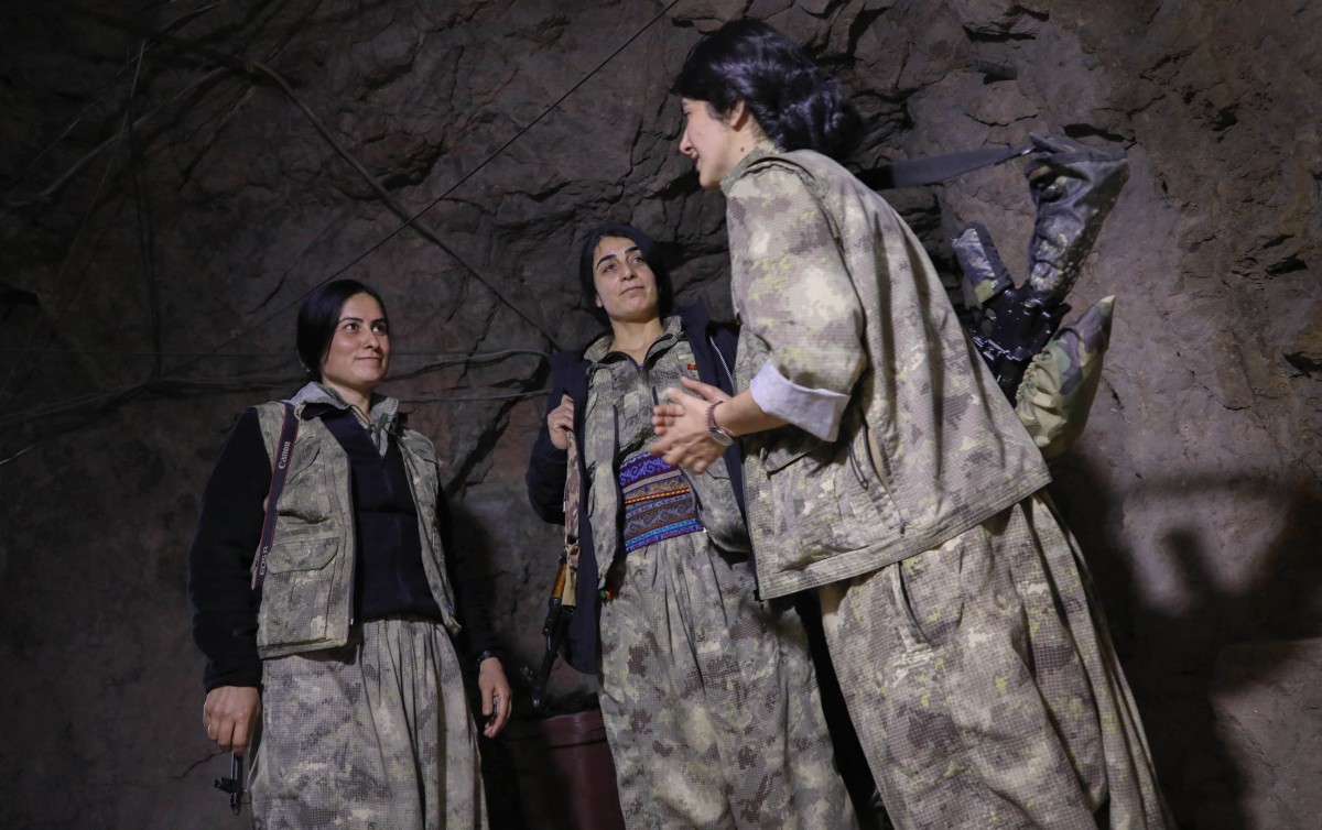 عناصر من حزب العمال الكردستاني (أ ف ب).