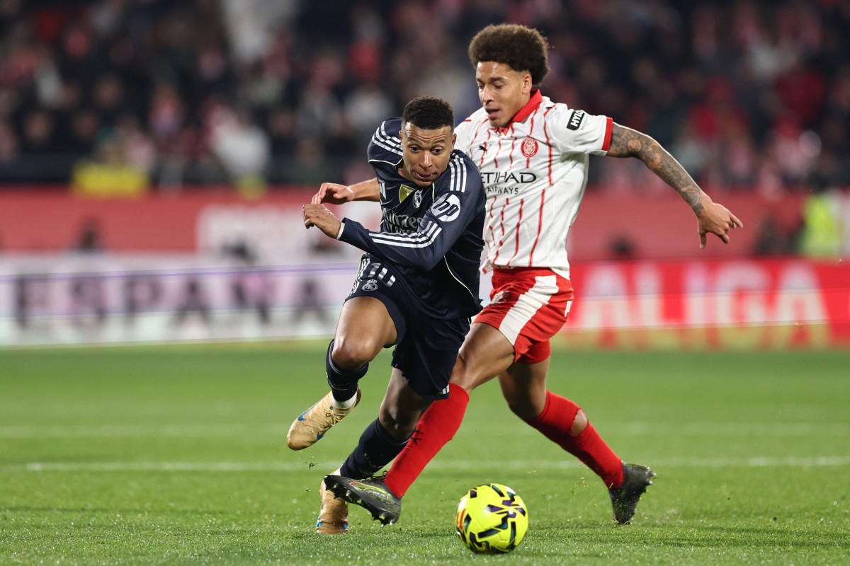 ريال مدريد يتعثّر أمام جيرونا ويفشل في استعادة الصدارة. (أ ف ب)