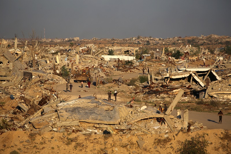 دمار في غزة، (ا ف ب).