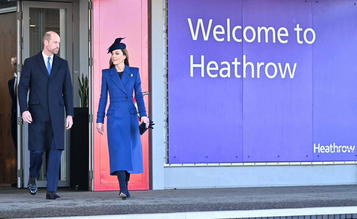 كيت ميدلتون تُعيد ارتداء معطف الكسندر ماكوين في استقبال الرئيس الالماني (أ.ف.ب)