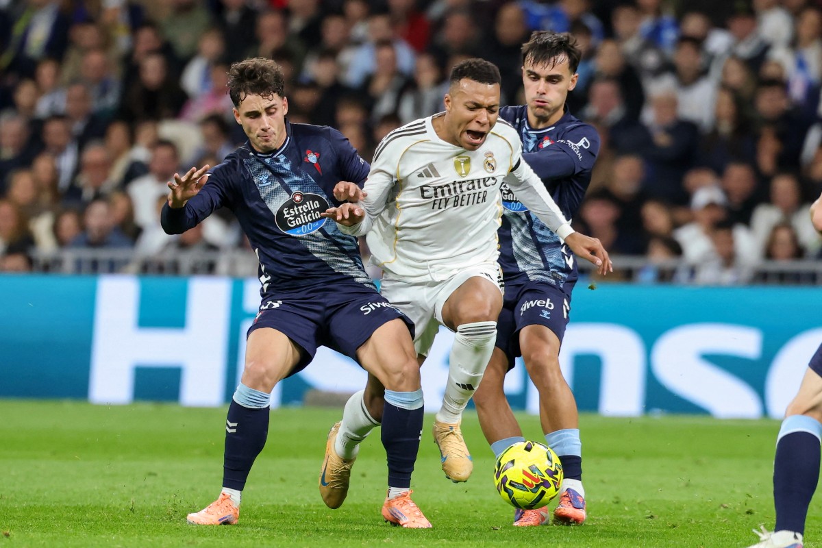 من مباراة ريال مدريد وسلتا فيغو. (أ ف ب)