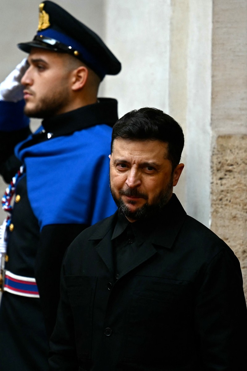 الرئيس الأوكراني فولوديمير زيلينسكي. (أ ف ب)