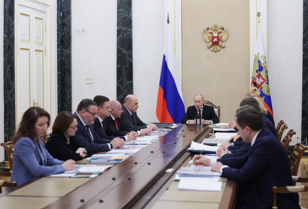 بوتين في اجتماع. (أ ف ب)