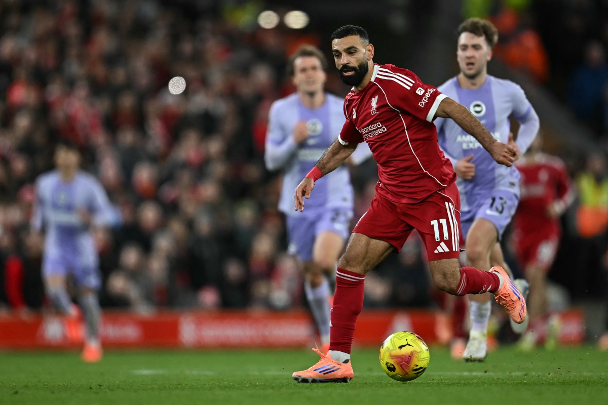 محمد صلاح مع ليفربول. (أ ف ب)