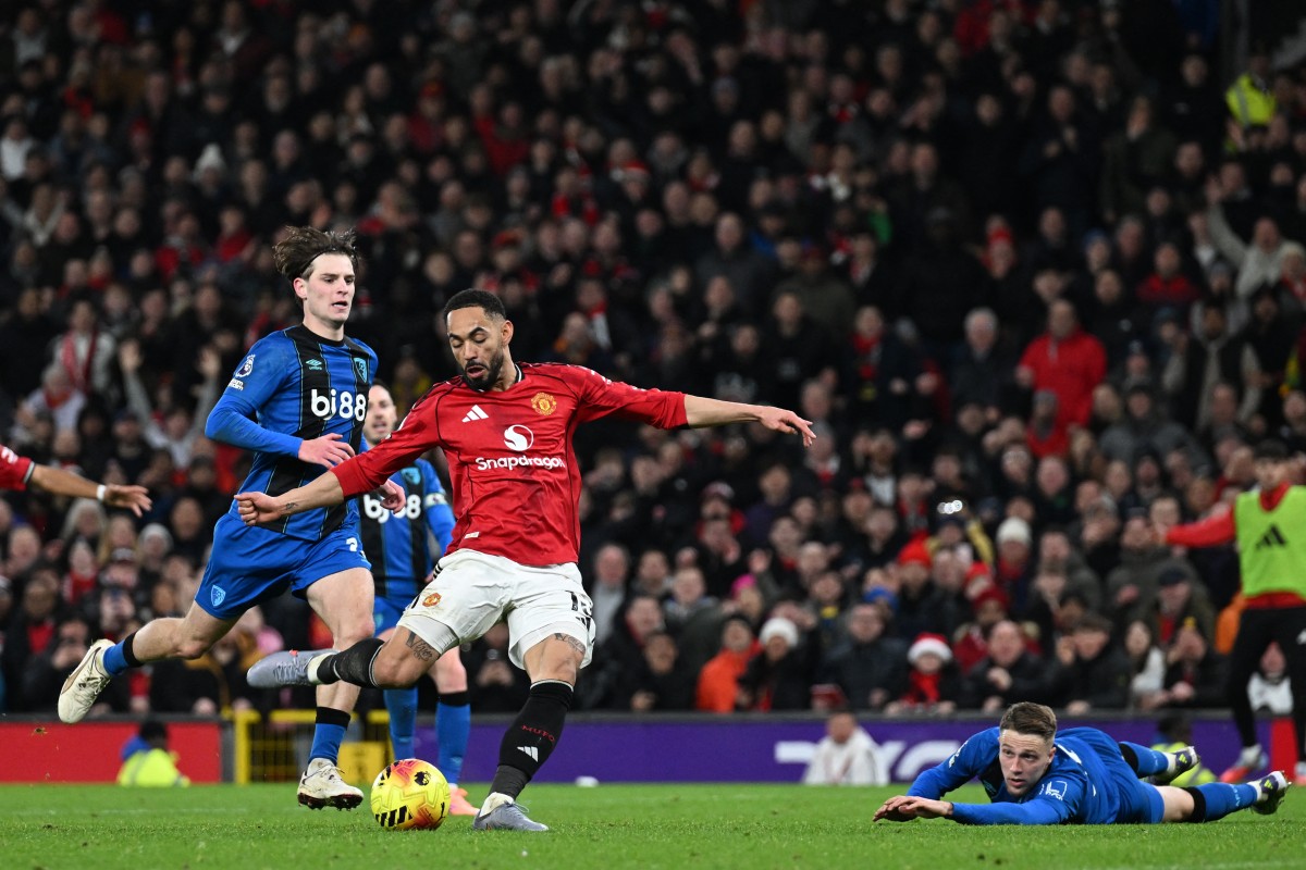 من مباراة مانشستر يونايتد وبورنموث. (أ ف ب)