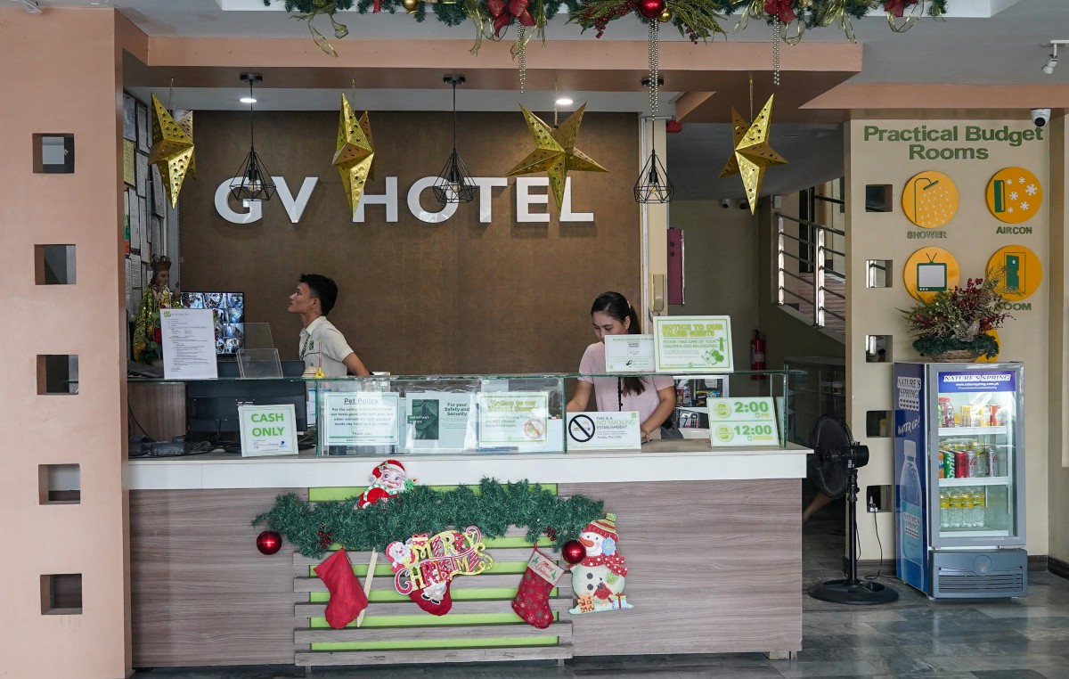 داخل فندق جي في GV Hotel في الفيليبين (أ ف ب).
