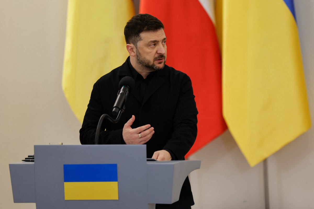 الرئيس الأوكراني فولوديمير زيلينسكي. (أ ف ب)