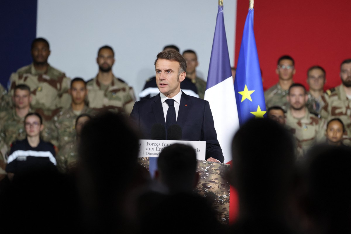  الرئيس الفرنسي إيمانويل ماكرون. (أ ف ب)