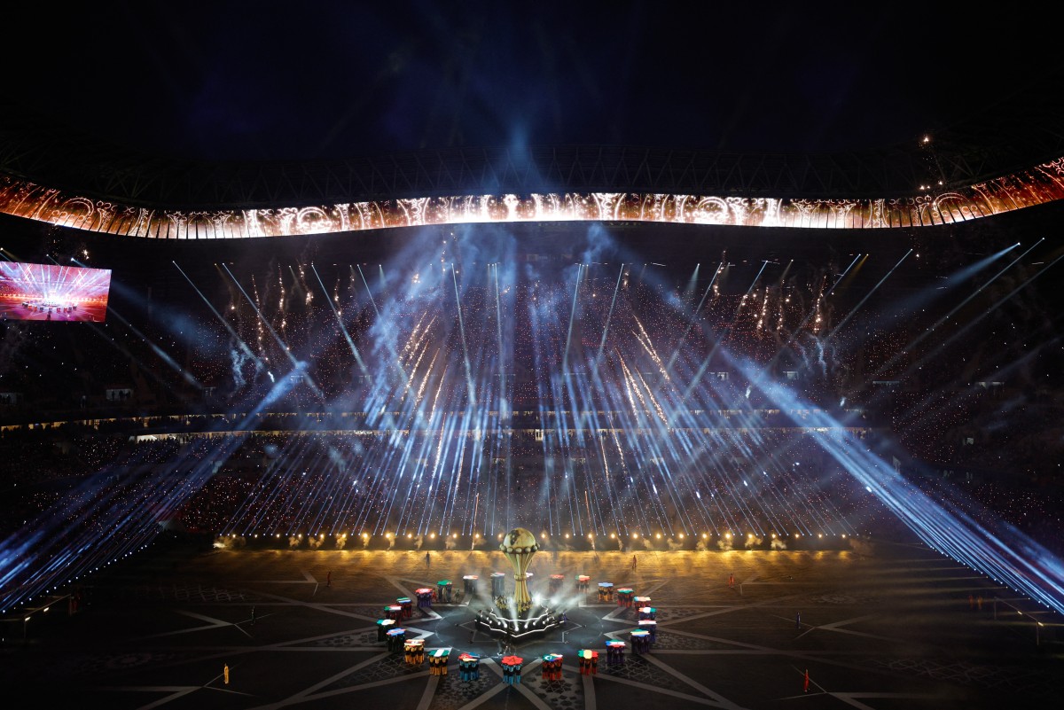 من حفل الافتتاح. (أ ف ب)