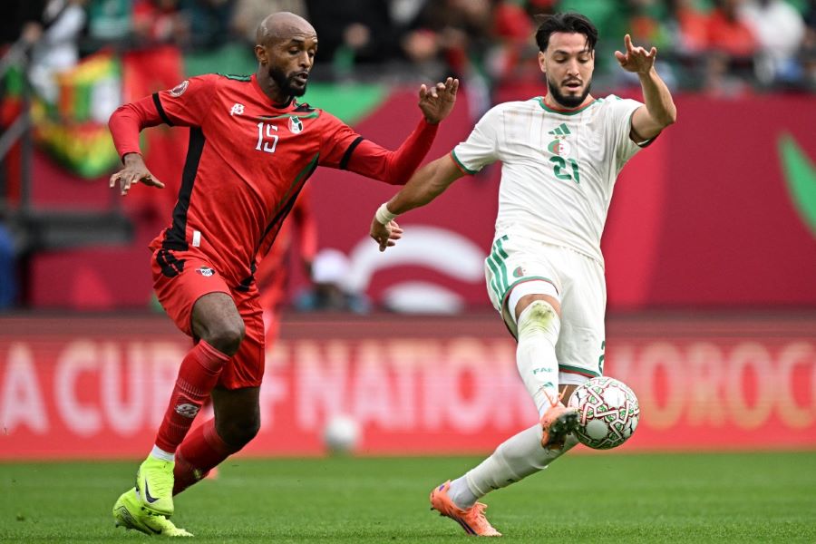 من مباراة سابقة للسودان في كأس أمم أفريقيا. (أ ف ب)