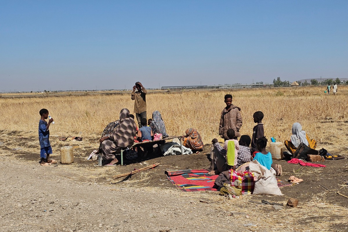 نازحون في السودان. (أ ف ب)