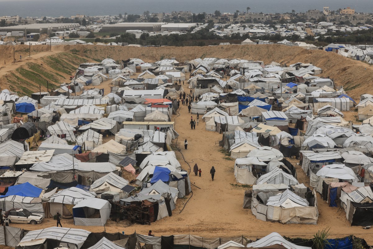 خيام النازحين في قطاع غزة (أ ف ب).