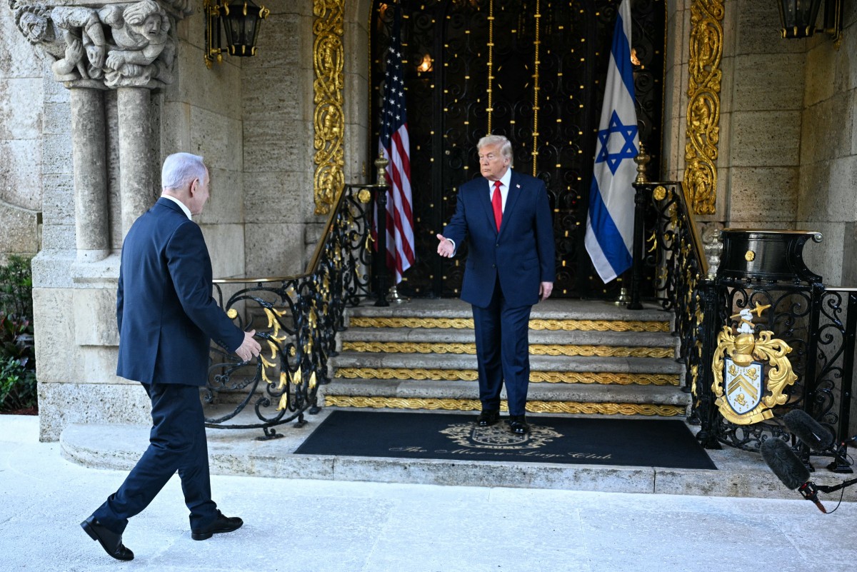 ترامب ونتنياهو. (أ ف ب)