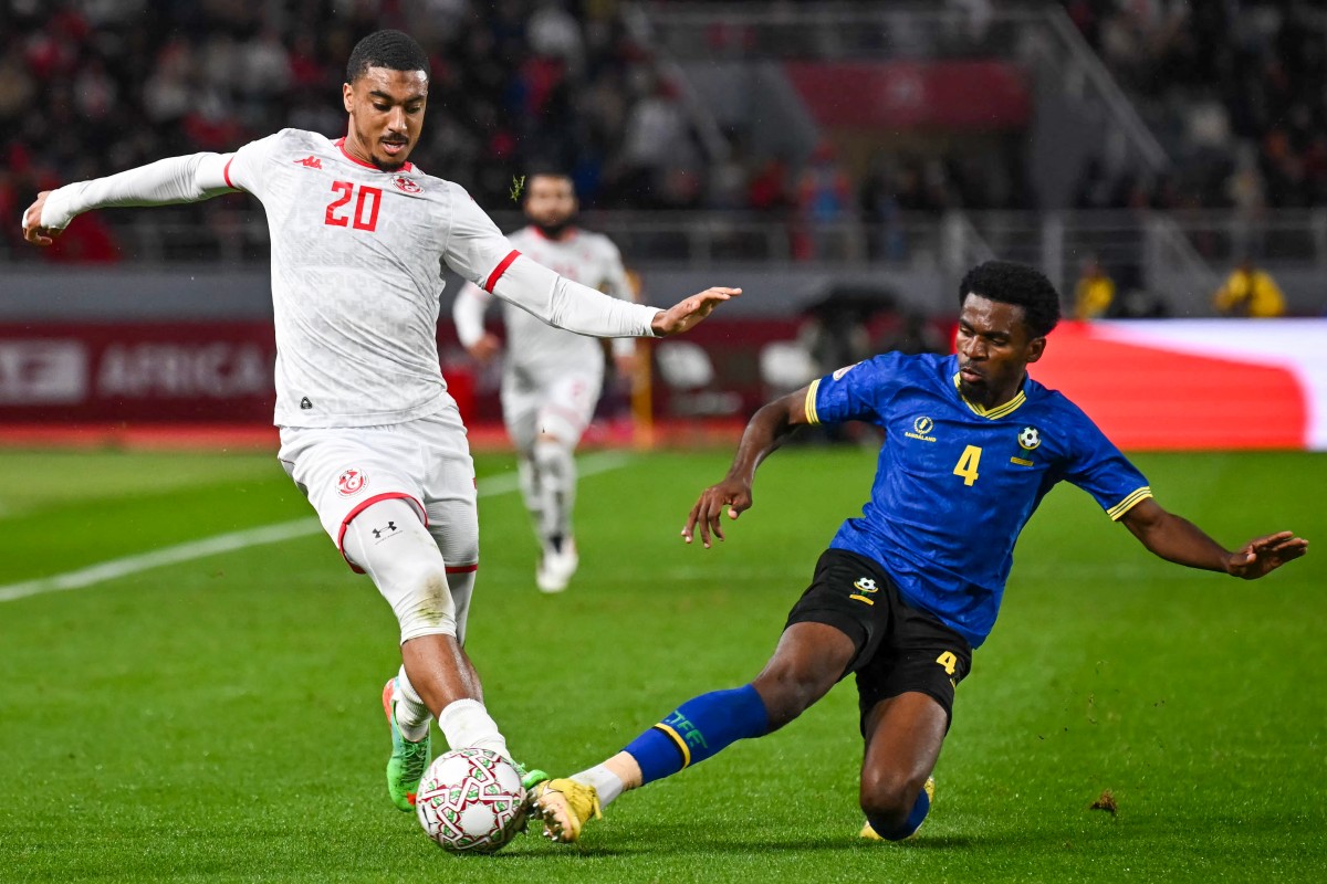 من لقاء تونس وتنزانيا في كأس أمم أفريقيا. (أ ف ب)